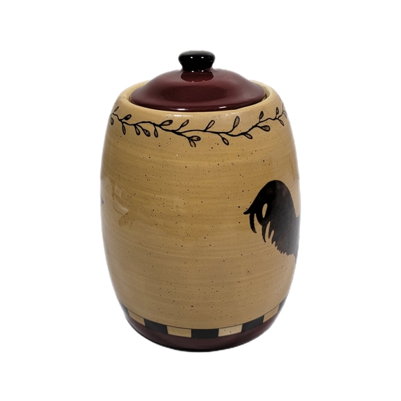 Heartfelt Kitchen Creations Vintage Folk Art Canister Rooster Star Americana - Picture 5 of 11